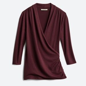 41 HAWTHORN-Henri Surplice Wrap Ruched
Knit Top- Stitch Fix- Size 1X
